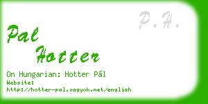 pal hotter business card